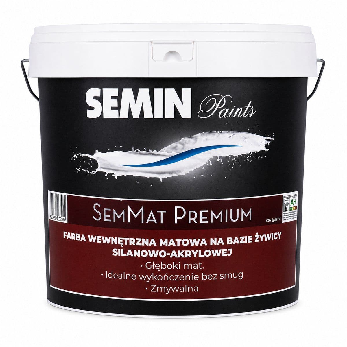 SEM MAT PREMIUM Акриловая глубоко матовая, моющаяся краска. Для внутренних работ, 10 л