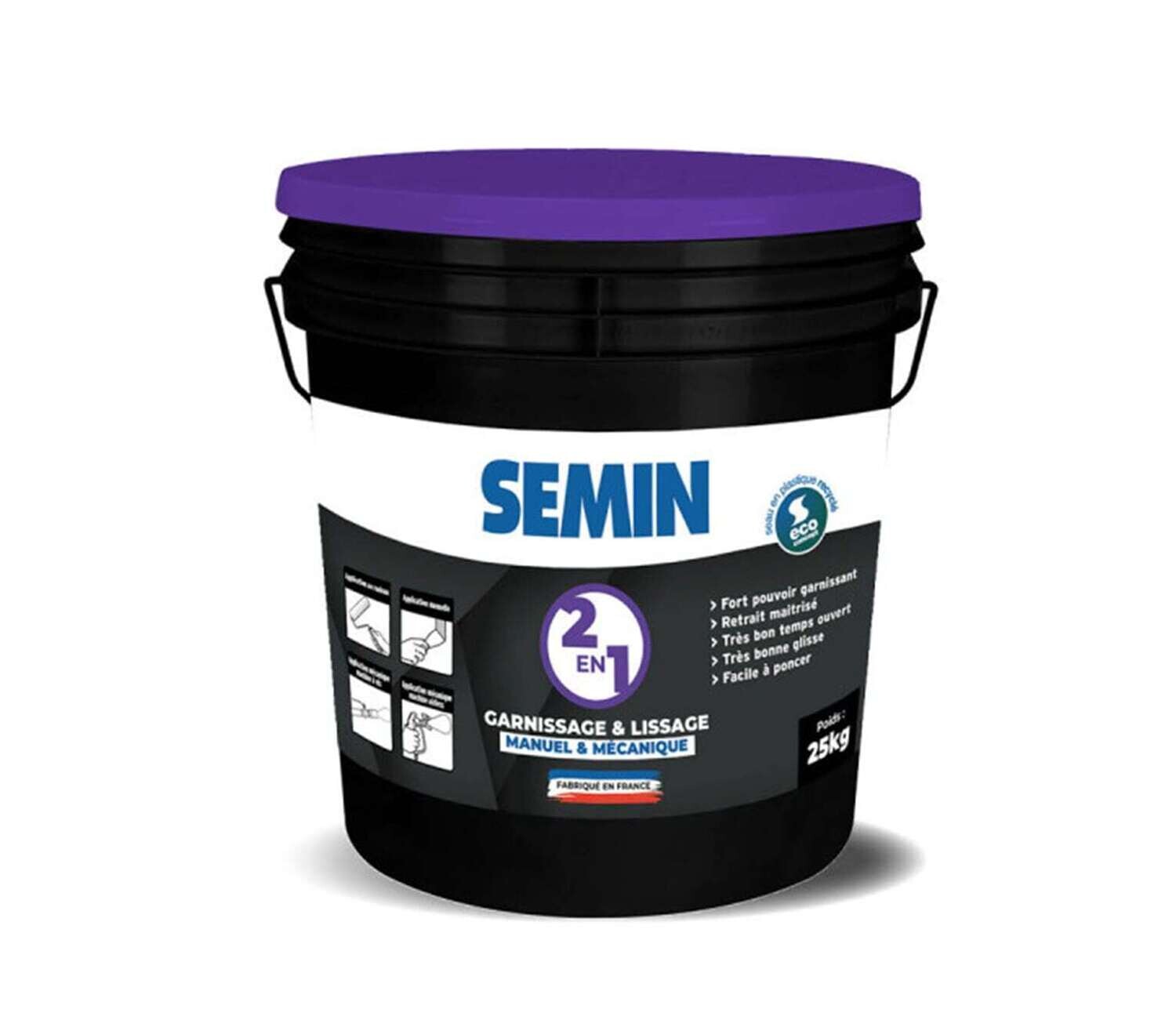 AIRLESS 2 en 1 — шпаклёвка SEMIN выравнивание и финиш в одном 25 кг