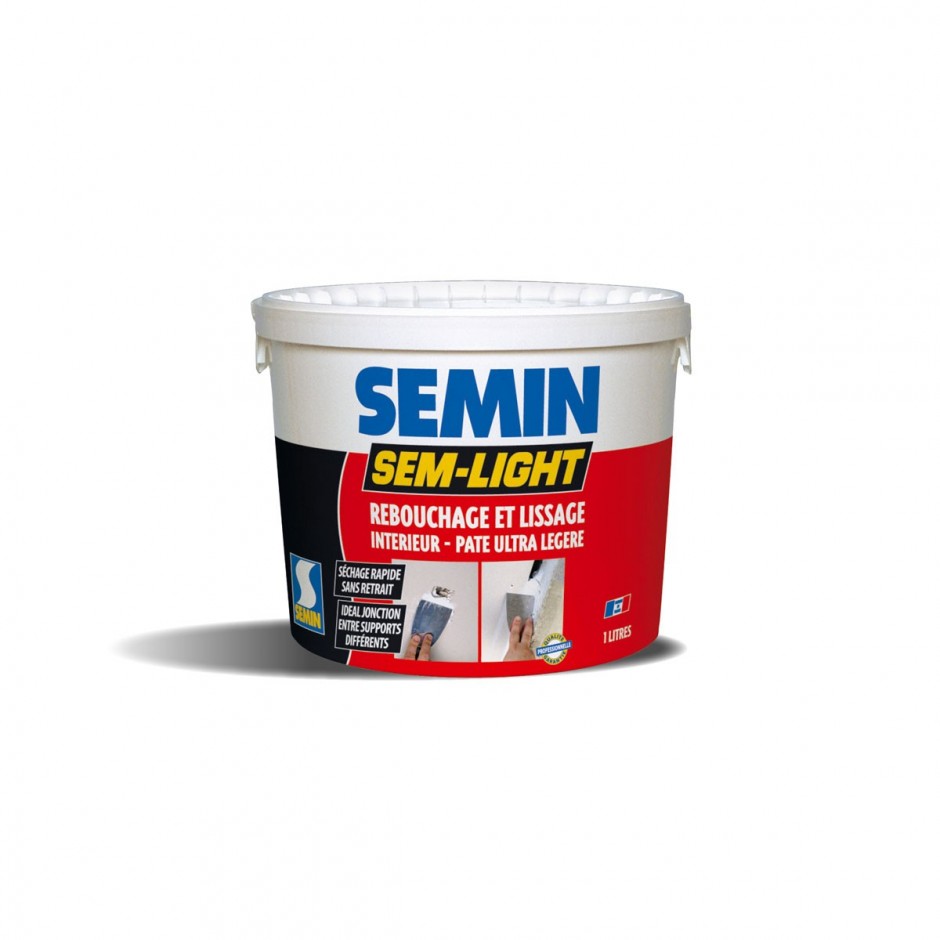 SEM-LIGHT — надлегка безусадкова шпаклівка SEMIN для дрібних тріщин